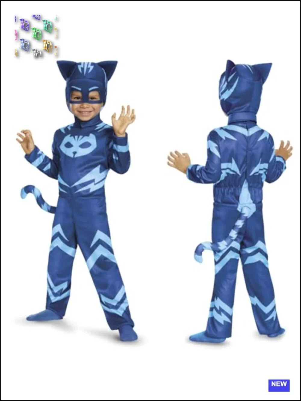 Official PJ Masks Catboy Costume Jumpsuit for Kids Halloween Dress Up